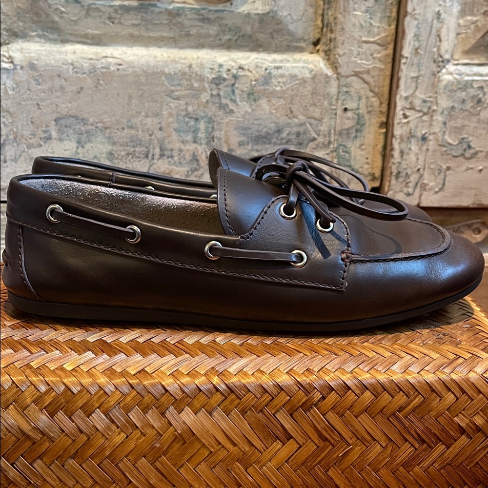 NEW Jeffrey Campbell Boast  Leather Boat Shoe /Brown Brush, 10/ - Picture 6 of 11